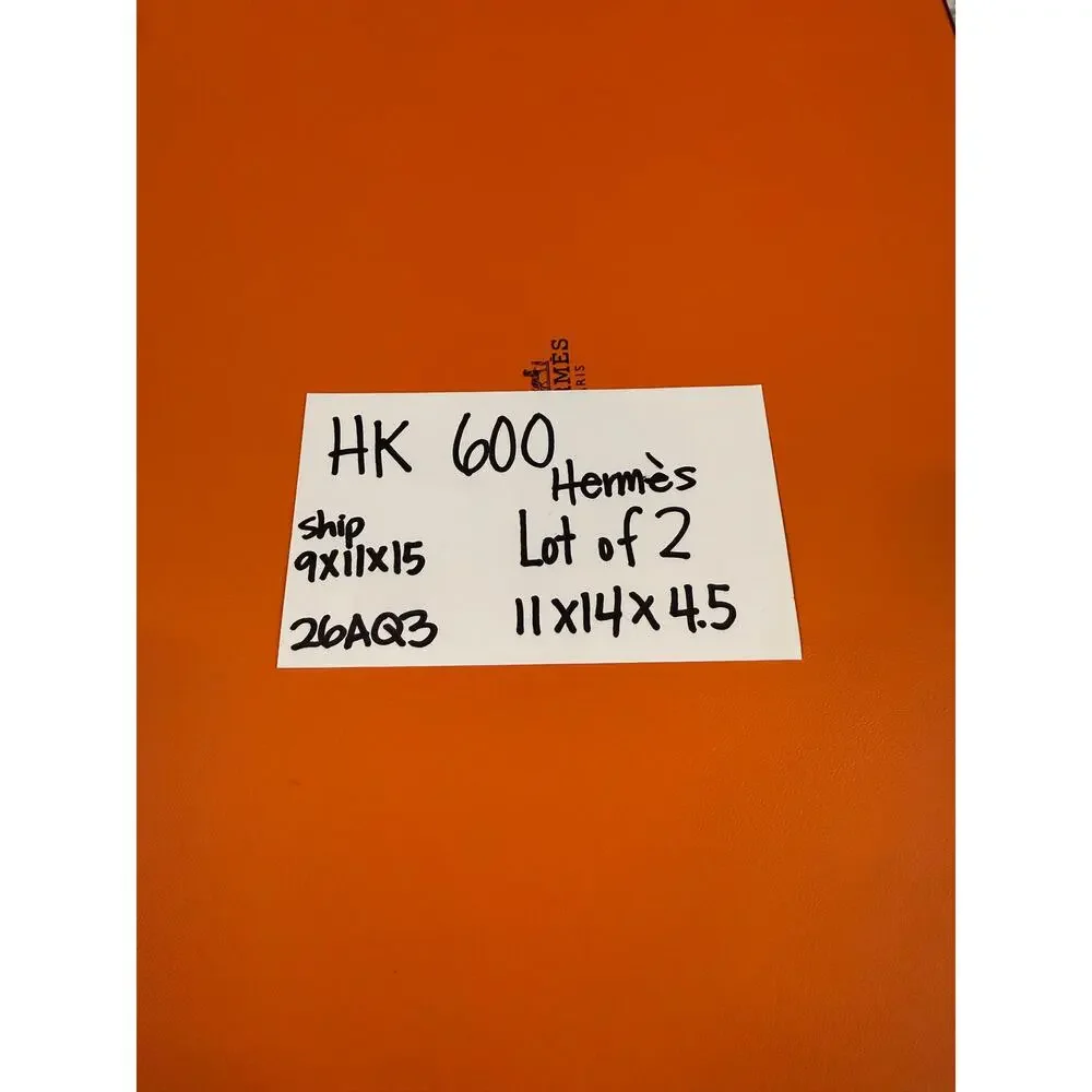 Hermès Empty Orange Gift Boxes Lot of 2 11” x 14” x 4.5” Authentic Packaging